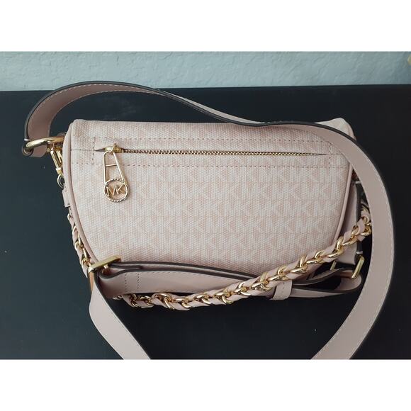 Michael Kors Slater Extra Small Sling Pack Messenger Smokey Rose Belt Bag - Picture 3 of 6